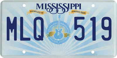MS license plate MLQ519