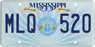 MS license plate MLQ520