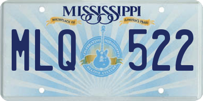 MS license plate MLQ522