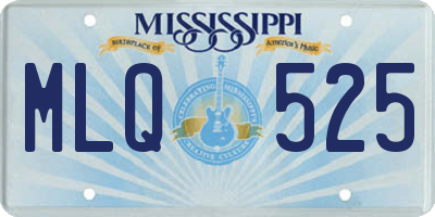 MS license plate MLQ525