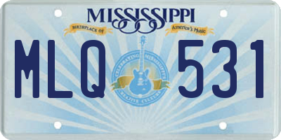 MS license plate MLQ531