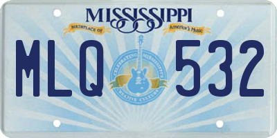 MS license plate MLQ532