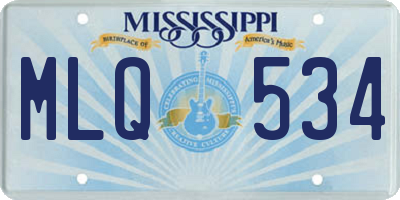 MS license plate MLQ534