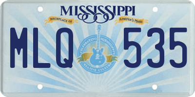 MS license plate MLQ535
