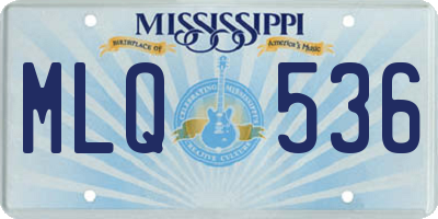 MS license plate MLQ536