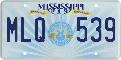 MS license plate MLQ539