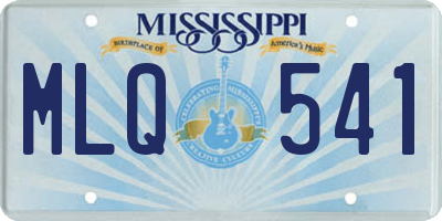MS license plate MLQ541