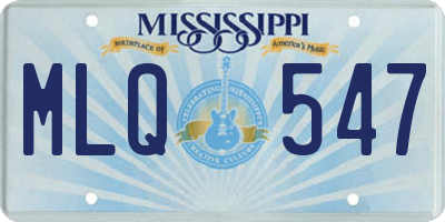 MS license plate MLQ547