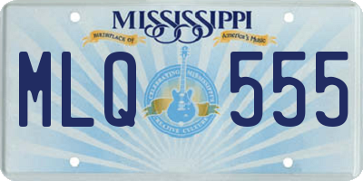 MS license plate MLQ555