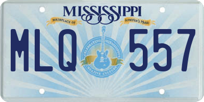 MS license plate MLQ557