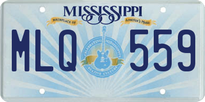 MS license plate MLQ559