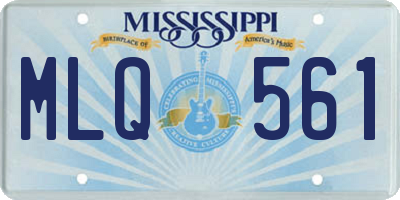MS license plate MLQ561
