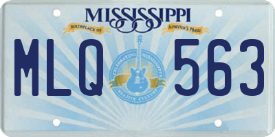MS license plate MLQ563
