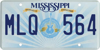 MS license plate MLQ564