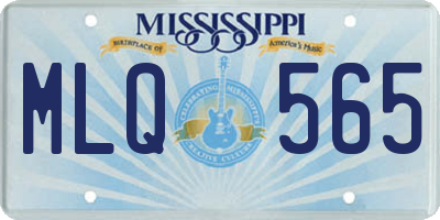 MS license plate MLQ565