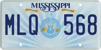 MS license plate MLQ568