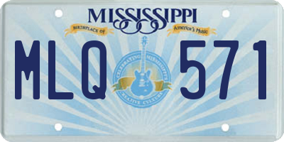 MS license plate MLQ571