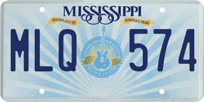 MS license plate MLQ574