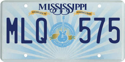 MS license plate MLQ575