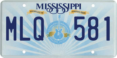 MS license plate MLQ581