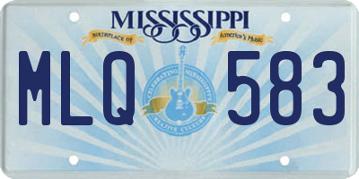 MS license plate MLQ583