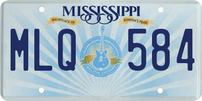 MS license plate MLQ584