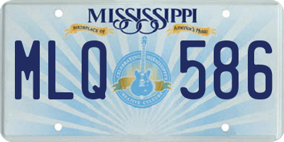 MS license plate MLQ586