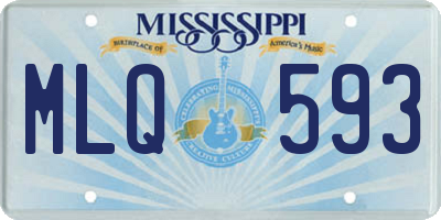 MS license plate MLQ593