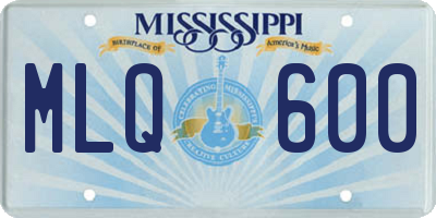 MS license plate MLQ600