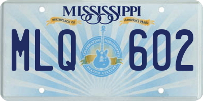 MS license plate MLQ602