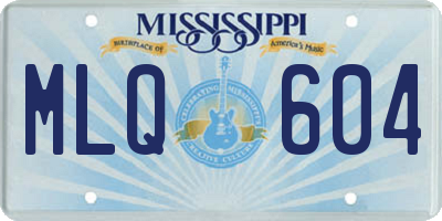 MS license plate MLQ604