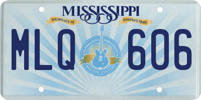 MS license plate MLQ606