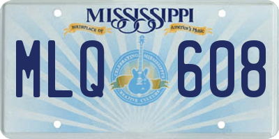 MS license plate MLQ608