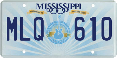 MS license plate MLQ610