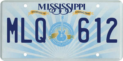 MS license plate MLQ612