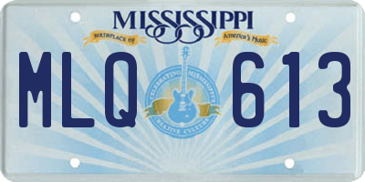 MS license plate MLQ613
