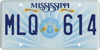 MS license plate MLQ614