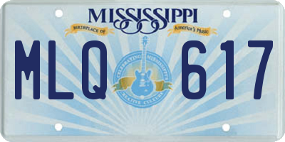 MS license plate MLQ617