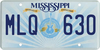 MS license plate MLQ630