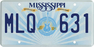 MS license plate MLQ631