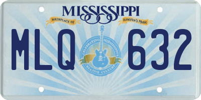 MS license plate MLQ632