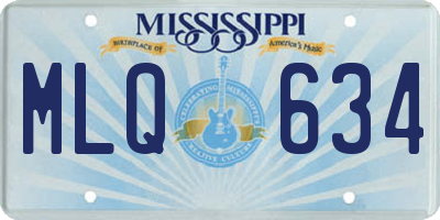 MS license plate MLQ634