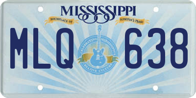 MS license plate MLQ638