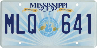 MS license plate MLQ641