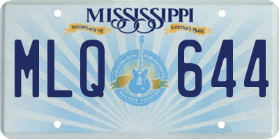 MS license plate MLQ644