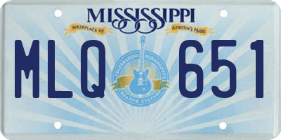 MS license plate MLQ651