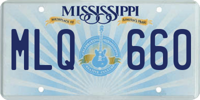 MS license plate MLQ660