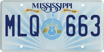 MS license plate MLQ663