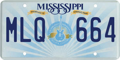 MS license plate MLQ664