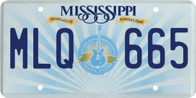 MS license plate MLQ665